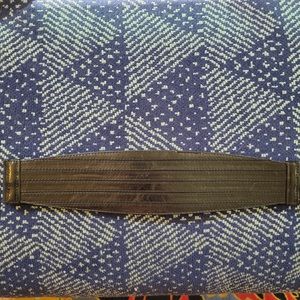 Black Faux Leather/Elastic Belt from Anthro Sz S/M